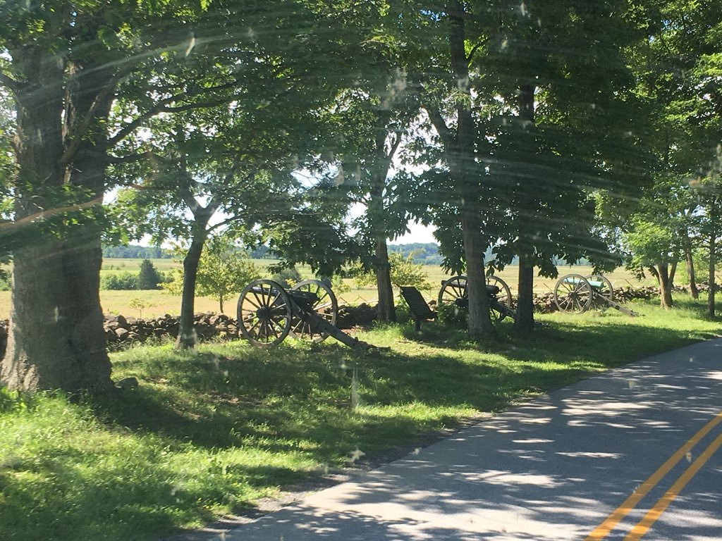 CarletonColts's tweet photo. Largest collection of cannons (actual barrels recreated wheels) each cannon required 6 horses to pull (6 more for the ammo). Had 70,000 horses in Gettysburg. #CarletonDCTrip https://t.co/VWwUA3d0s3