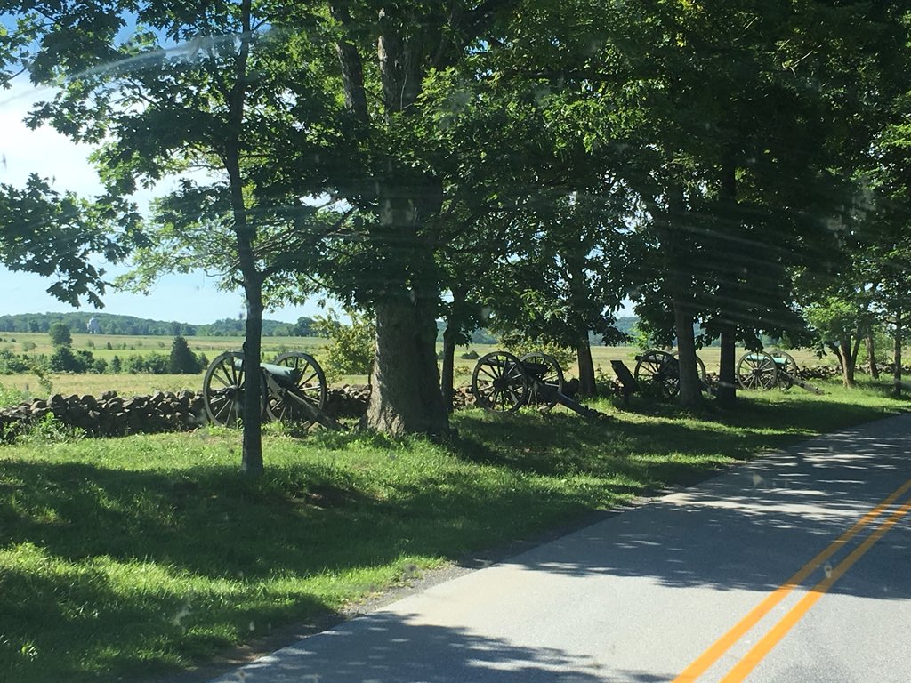 CarletonColts's tweet photo. Largest collection of cannons (actual barrels recreated wheels) each cannon required 6 horses to pull (6 more for the ammo). Had 70,000 horses in Gettysburg. #CarletonDCTrip https://t.co/VWwUA3d0s3