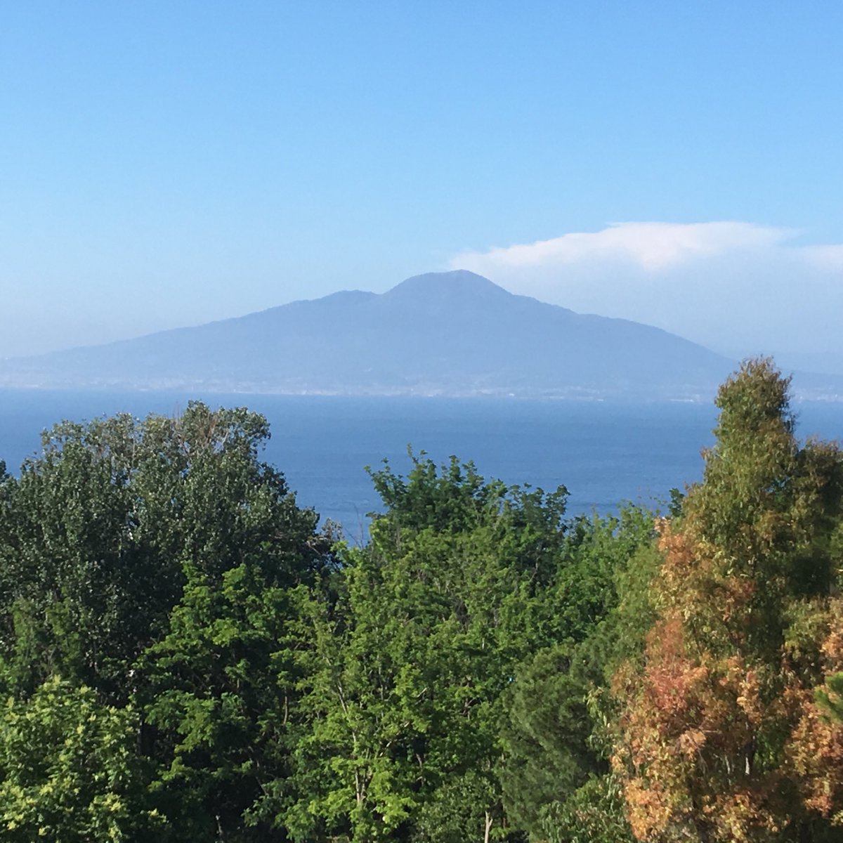 Great view of #Vesuvius from #Sorrento over the #BayOfNaples
