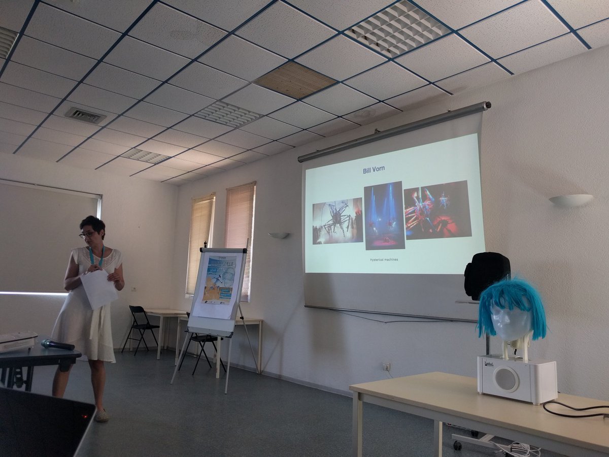 À Wacai2018 workshop sur les compagnons artificiels affect et interaction pour parler des artistes qui font de la robotique ! <a href="/StrateResearch/">StrateResearch</a> <a href="/CossinIsabelle/">Cossin Isabelle</a> #RoboticsbyDesign