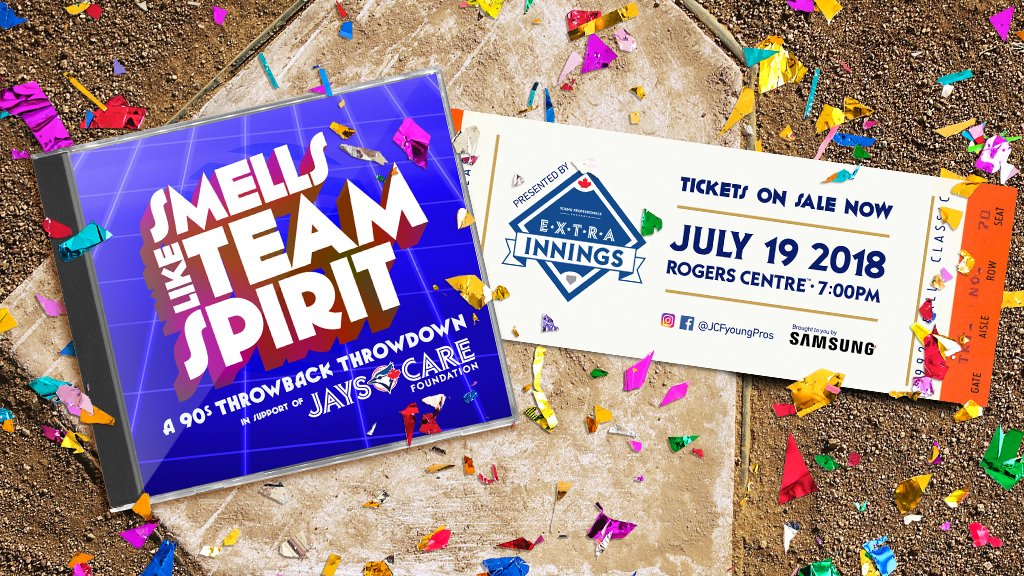 Tickets, get your tickets! 

Party like – and with – some World Series Champs 90’s style at the Rogers Centre for a night of fundraising fun.

Details ➡️ bluejays.com/extrainnings