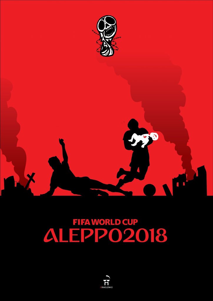 adrianpetriw's tweet photo. Before you tune into the #Worldcup2018Russia, remember the thousands of dead Ukrainians, oppressed Crimeans, assassinated journalists, gassed Syrian children, jailed activists, and beaten LGBTQ. Remember that just weeks after Sochi 2014 Putin invaded Ukraine. #BoycottWorldCup2018 https://t.co/188Ih3C4uv
