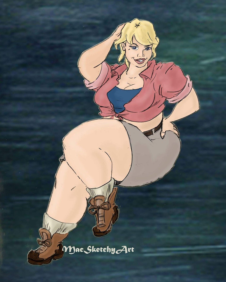 MacSketchyMike's tweet photo. #Throwback #TBT #ThickThursday #ThickAndCurvy #CurvyCartoons #BBwArt #PlusSizePinUp #PlusSizeArt #PlusSizePositive #PlusSizeArtist #MacSketchyArt #JurassicPark #Ellie #NiceBoots #Grant #Malcolm #ChaosTheory https://t.co/5biXYcOGLh