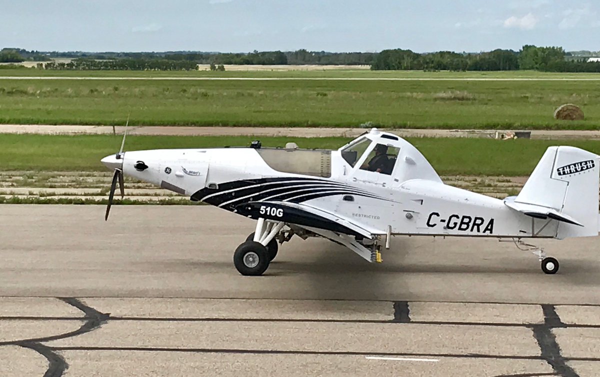 YorktonAircraft's tweet photo. #17 delivered to Doug Larson of Bravo Aerial, Irma Alberta- Congrats Doug! #thrushnation #oneplaneatatime #safe #stable @thrushaircraft https://t.co/L0udRwDvRX