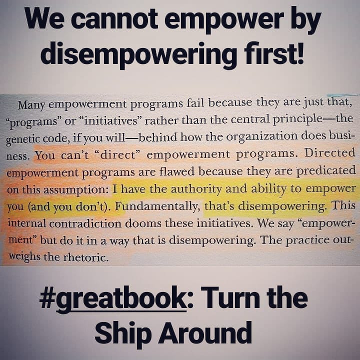 MastersWhoCare's tweet image. In my experience as #agilepractitioner, I have seen many times how the &quot;way to hell is paved with good intentions&quot;! Watch out how you use power, even with the #bestintentions.
#ScrumMaster #agilemindset  #servantleadership #greatbook #masterswhocare  #peopleempowerment