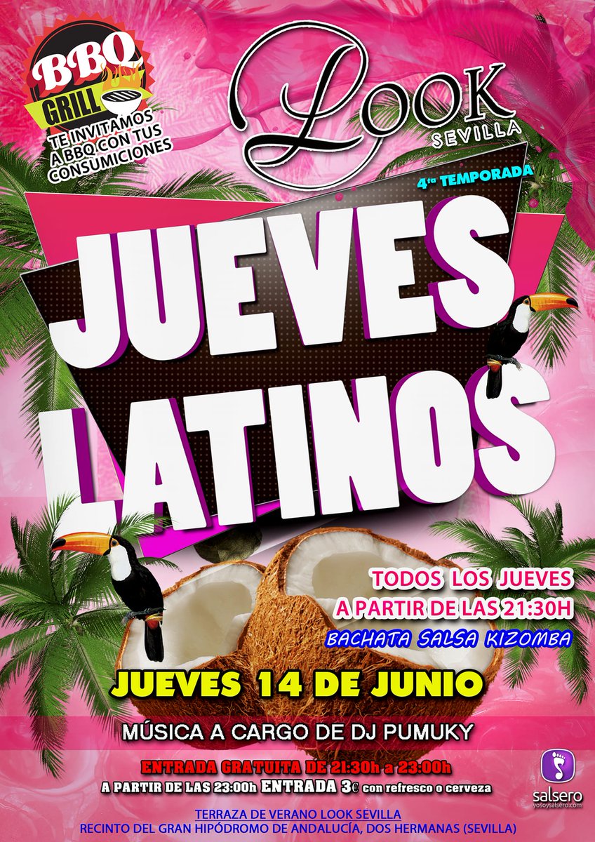 ⚠️🔥🎶 Hoy Toca Salseo y lo sabes 🎶🔥⚠️
¿Aun no sabes por qué? 🤔❓
Hoy jueves os esperamos nuevamente a ritmo de salsa, bachata y kizomba en nuestra Latin Party con barbacoa 💃 🕺 ♨ 🍖 🥩
 Más información ➕ℹ️ en nuestra pagina de Facebook ow.ly/tcM830ktsat