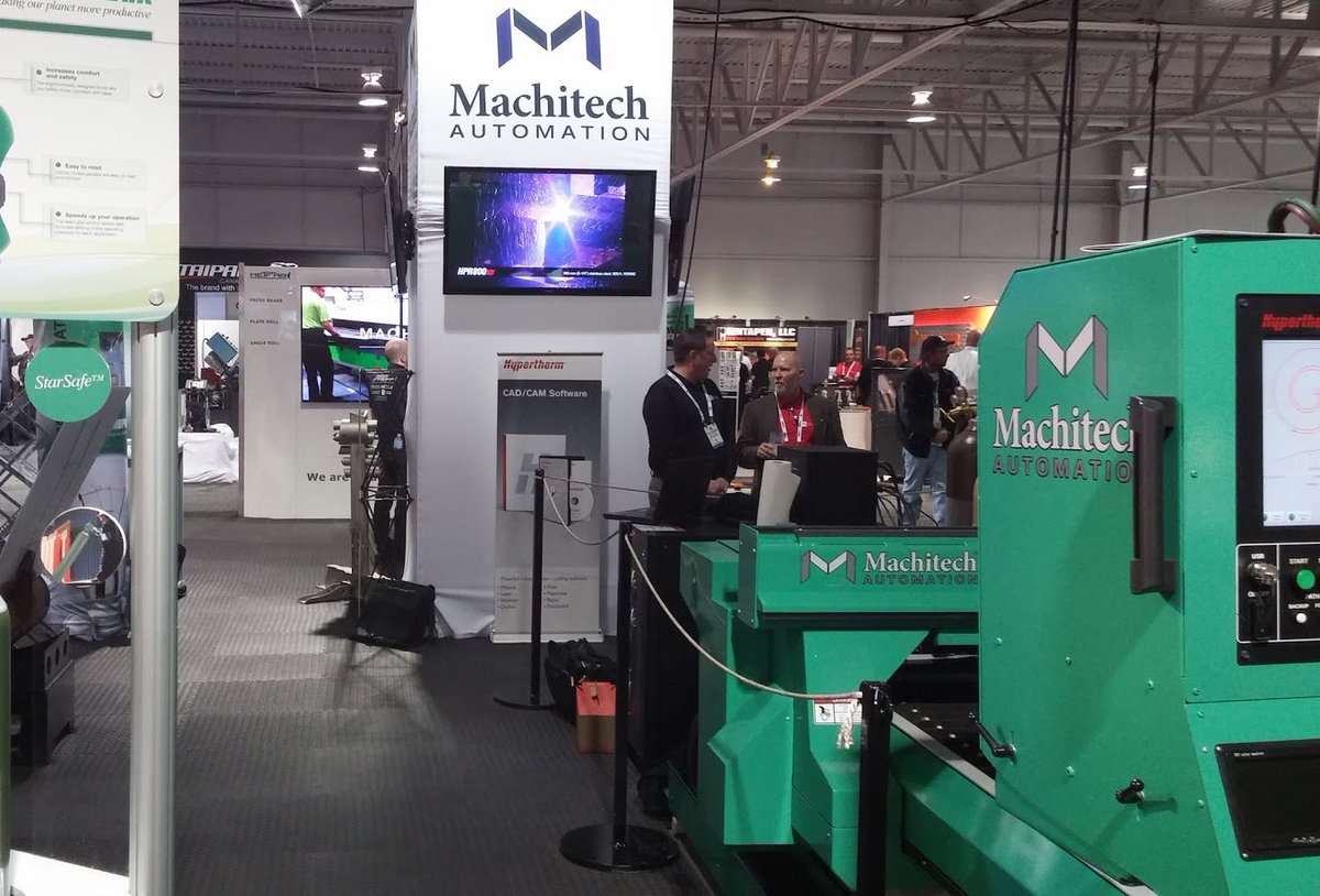 machitech's tweet photo. Day 3 of #FabtechCanada has arrived. Be sure to stop by our booth #422 and see how Machitech can help fulfill all your plasma cutting needs!

#CNC #metalfabrication #Manufacturing #industry #shoplife #metal #plasma #cutting #CuttingEdge https://t.co/7HnhewVDeL