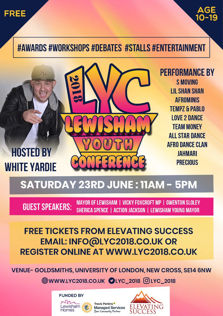 LYC_2018's tweet photo. 7 DAY TO GO! GET YOUR FREE TICKETS FAST!!!! The 2018 Lewisham Youth Conference is so close! Who else is excited?? #LYC18 #Lewisham #LYC https://t.co/DqXX5Sxzmj