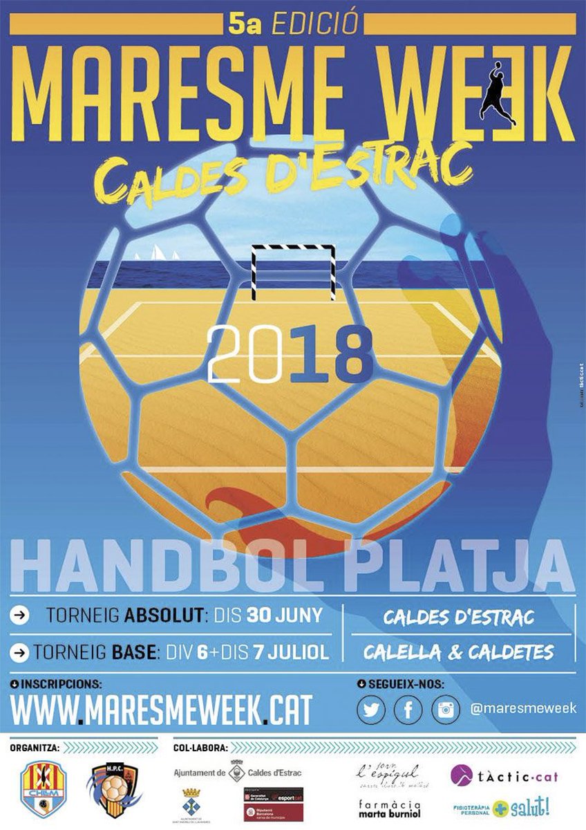 😎 Aquesta setmana comença el Tour Català d'#HandbolPlatja a <a href="/Clubhandbolgava/">Club Handbol Gavà</a>, i d'aquí 15 dies segueix a Caldetes amb la <a href="/MaresmeWeek/">Maresme Week 2018</a> (queden poques places)
➡️ cathandbol.cat/handbol-platja…