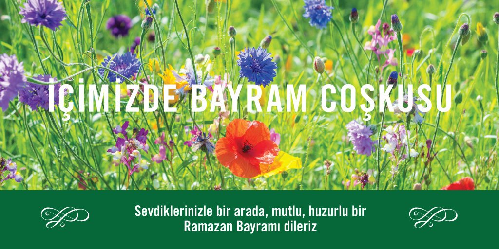 Sevdiklerinizle bir arada, mutlu, huzurlu bir Ramazan Bayramı geçirmenizi dileriz. #RamazanBayramı