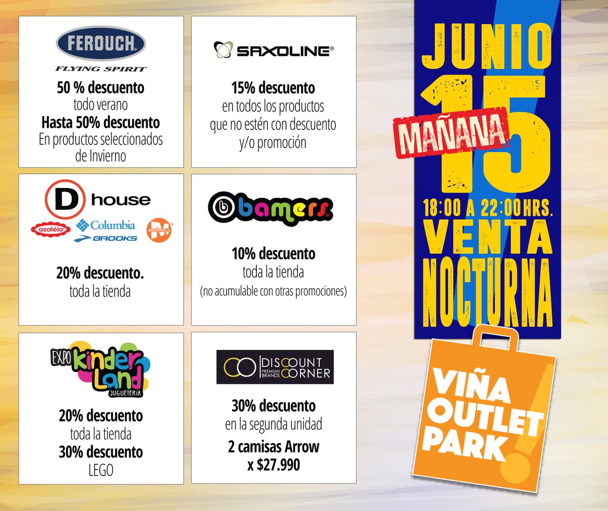 outlet_park's tweet photo. MAÑANA! Aprovecha estos imperdibles descuentos para encontrar el mejor regalo para el día del Padre! Te esperamos en el Outlet más grande de la V región :) Revisa los descuentos aquí! https://t.co/azLPbRJ1wy