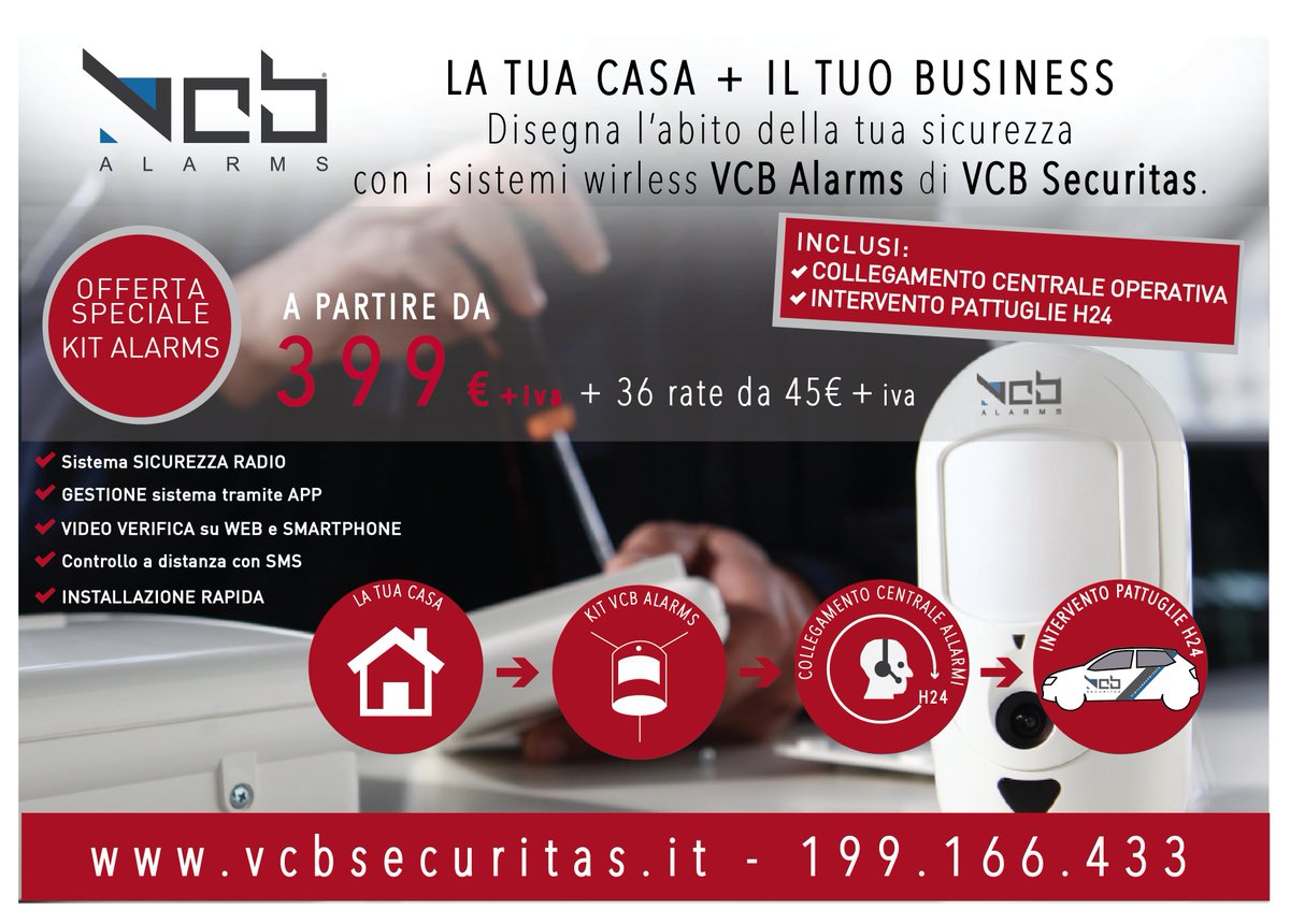 VCBSecuritas's tweet photo. Proteggi la tua #Casa e il tuo #Business con VCB ALARMS:
Disegna l’abito della tua #sicurezza con i nostri sistemi anti-intrusione.
CONTATTACI PER UN SOPRALLUOGO GRATUITO.
☎️ 199.166.433
📧 commerciale@vcbsecuritas.it
#vcbalarms #vcbsecuritas #app #home #h24 #gpg #arc https://t.co/Hk3eWvRdKd