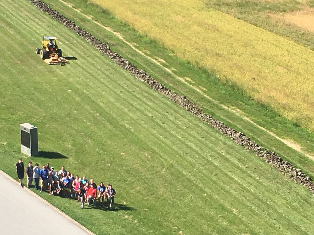 CarletonColts's tweet photo. Group shot near Little Big Horn from the observation tower. #CarletonDCTrip https://t.co/gvCJ4FNqbI