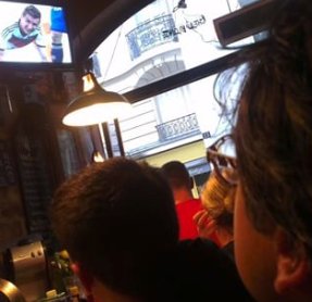 tancopsey's tweet photo. #Brazil14 working for @NewClimateEcon with researchers from half the countries in the tournament. Seven Sisters Road for Algeria matches. Final in Paris with @kanishktharoor and @amcalderon https://t.co/YfUqoc22iB