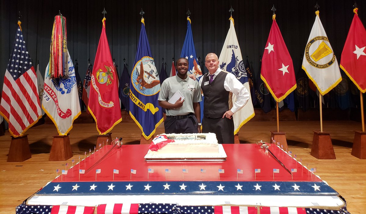 CyberDistrictFG's tweet photo. Alliance executive director, Dr. Tom Clark and Alliance summer intern, Ricky Perry Jr. stand proud during Fort Gordon"s 243rd Army Birthday celebration. 

#Students2Work #iloveaugusta #AugustaGA #fortgordon https://t.co/7aRrxFgmKk