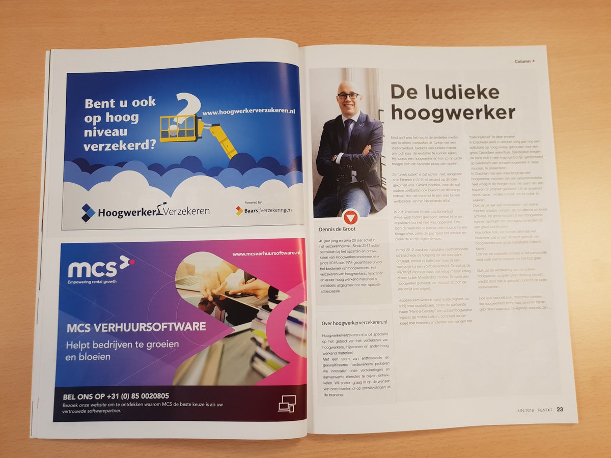 Rentit Magazine is helemaal terug!! Ook weer met een "Hoogwerkerverzekeren.nl" column.

Lees het artikel op: hoogwerkerverzekeren.nl/actueel/de-lud…