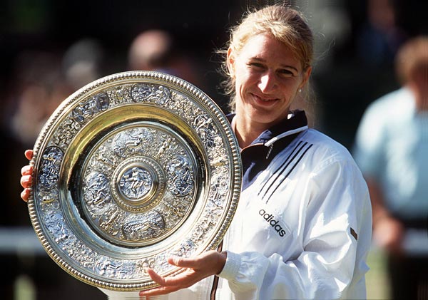 Happy birthday to Steffi Graf.  Amazing 22 Grand Slam titles (before men allowed to play on the women\s circuit.) 