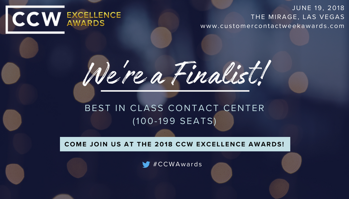 NexGenAgency's tweet photo. We’re very proud to have been nominated for the ‘Best in Class Contact Center’ Award! #CCWAwards #ContactCenterWeek #CCWVegas18 #CX
https://t.co/1TshARfBb2 https://t.co/OD61Yi43jd