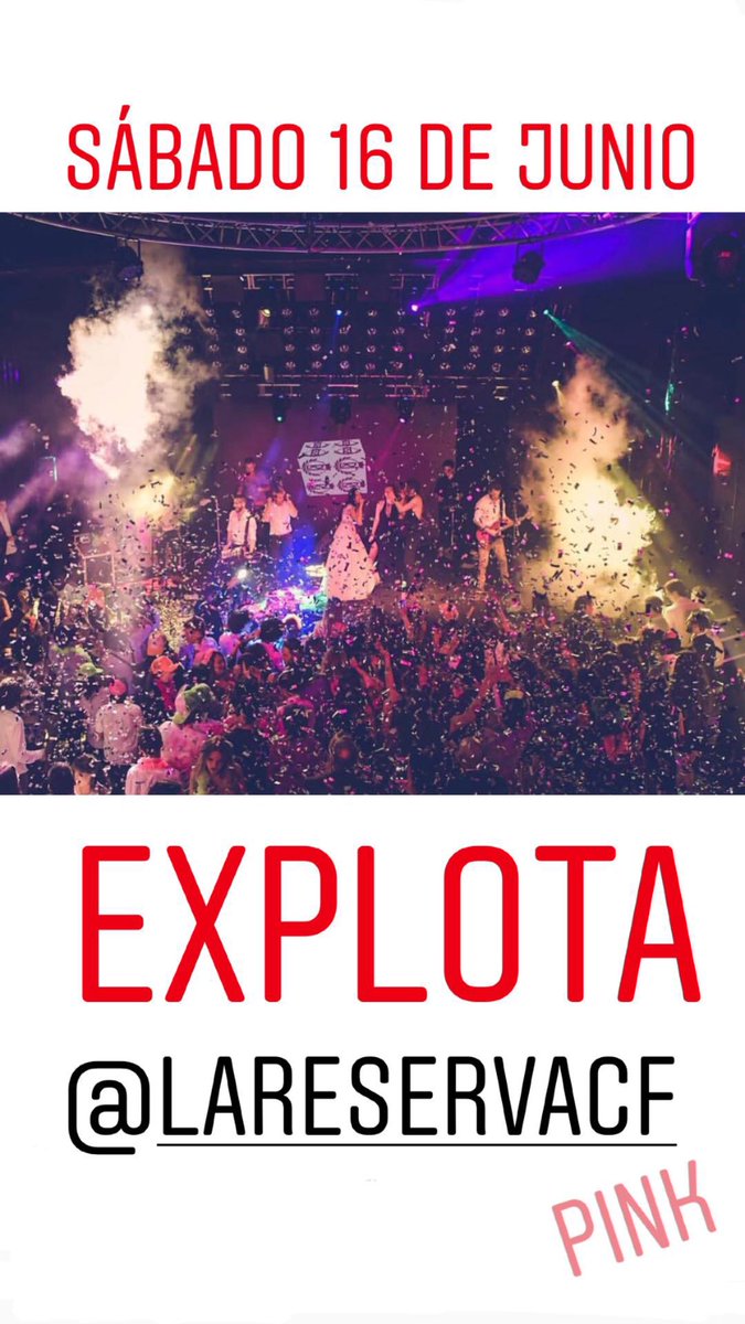 pinkpartyozono's tweet photo. @LaReservaCF EXPLOTA LA MEGA ESTE SABADO 16 DE JUNIO 🎉🎊🍾🍺🔥 https://t.co/HdWnrPqIZv