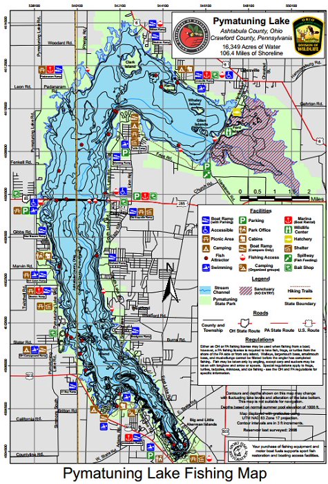 Ohio Div of Wildlife on X: Outstanding Fishing Opportunities Await at # Pymatuning Reservoir in NE OH. Surveys conducted at Pymatuning Reservoir  revealed excellent numbers and sizes of popular fish, including #walleye, # crappie