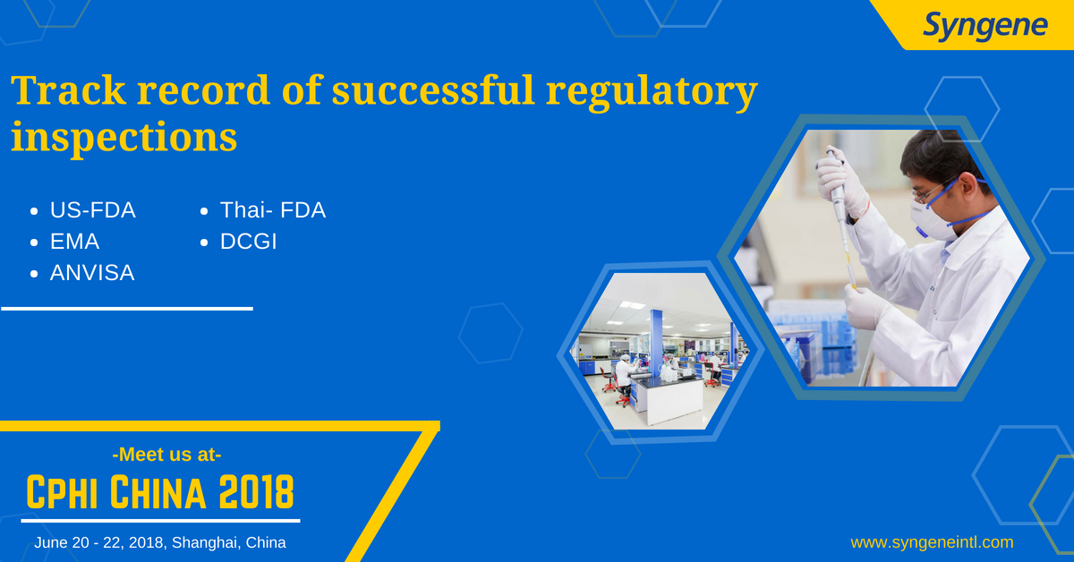SyngeneIntl's tweet photo. Partner with Indiaβs most reputed and regulatory compliant CRO for conducting your BA/BE studies. Discuss with our team at #CphiChina to know our BA/BE studies experience. Click https://t.co/zRXJRzwkLD to book an appointment.
#clinicaldevelopment #clinicaltrials #BABEstudies https://t.co/A3x9zqM5Gg