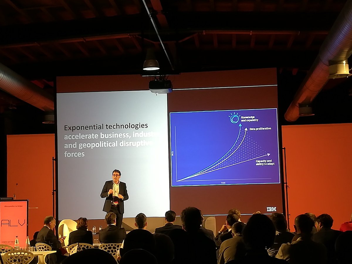 DStanculescu's tweet image. #exponentiallearning è il vantaggio competitivo delle aziende di successo nell&apos;era dell&apos; #ArtificialIntelligence e #IoT , Alessandro la Volpe di IBM a #sotn18