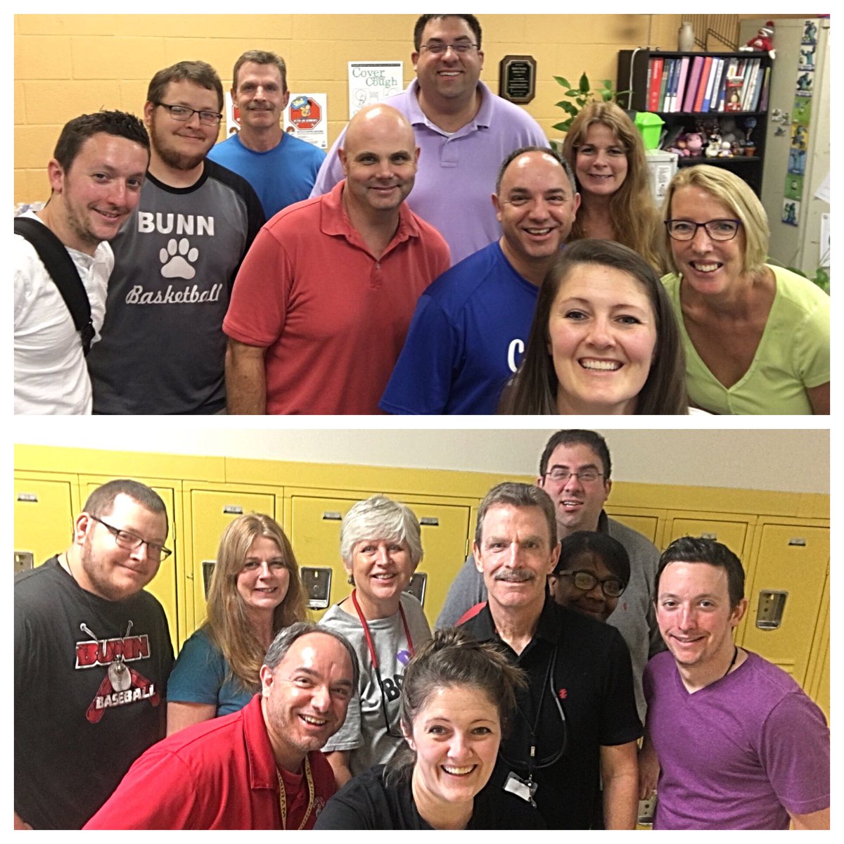The 8th grade team on the first teacher workday and the last teacher workday! It’s been a great year! #selfiestick #8thgrade #endoftheschoolyear