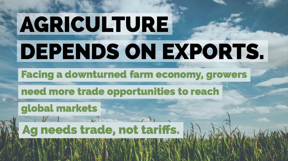 mncorn's tweet image. Exports are vital to corn farmers and rural communities. Support rural America, support trade. #TradeNotTariffs