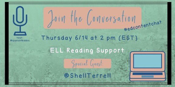 ShellTerrell's tweet photo. In a few hours join @spanish4kiddos and me for #edcontentchat and share with us how you inspire reading 📚 11amPT/2pmET/7pmUK! I’ll be giving away free copies of my digital book Learning to Go for 2 top ideas shared during the chat #edchat #eltchat #esl #teflchat #eflchat https://t.co/cBZgJvjXfG