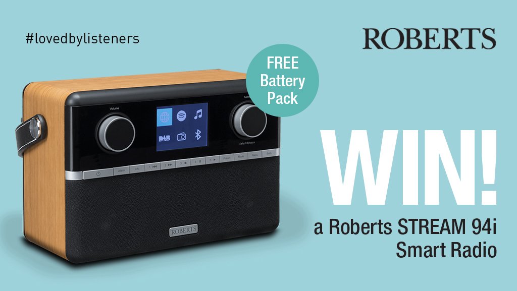 HughesDirect's tweet photo. Enter our latest competition to #WIN a @RobertsRadioUK STREAM 94i Smart Radio!
Simply follow us @HughesDirect &amp; RT 🍀🎁
Ends 20/06/18, Ts&amp;Cs apply - https://t.co/CnneDWTnDR https://t.co/7JFbNZZ5rn