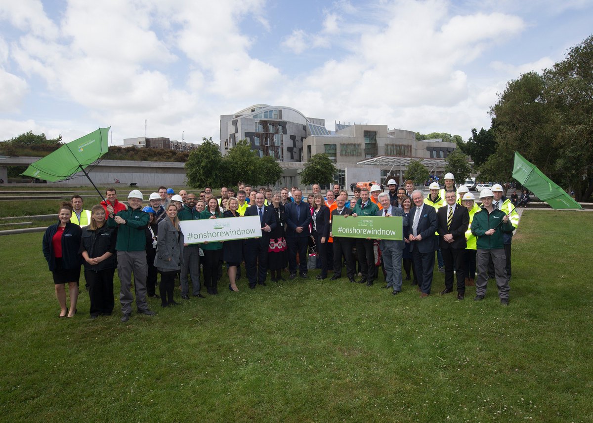 ScotRenew's tweet photo. Wonderful cross-party support for onshore wind at the Scottish Parliament today. #OnshoreWindWeek has showcased onshore wind's significant achievements and even greater potential #whynotnow #yestowindpower https://t.co/2jSkVJ9cT4