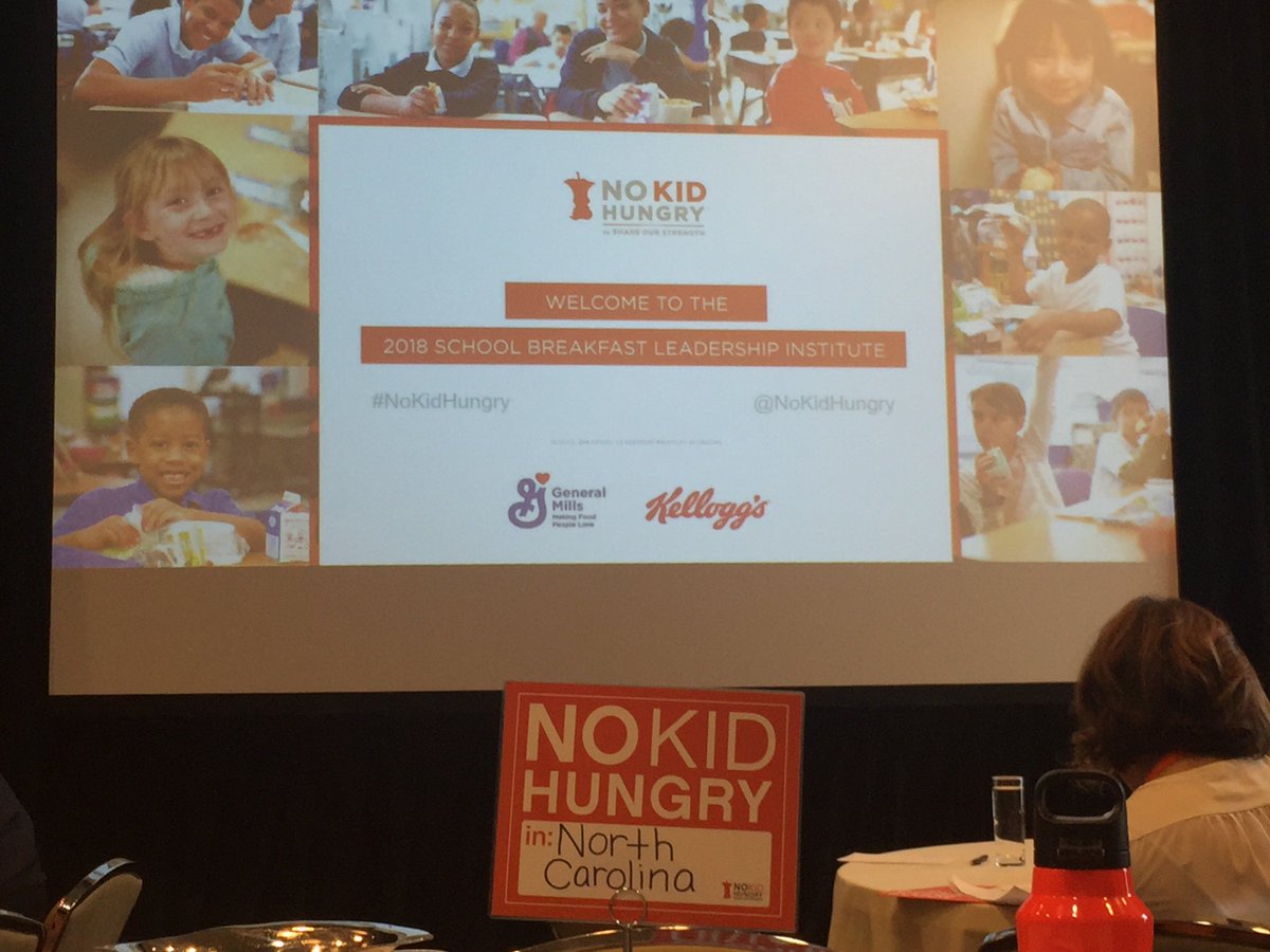 Feeling excited and determined here at the <a href="/nokidhungry/">No Kid Hungry</a> School Breakfast Leadership Institute. Working with <a href="/ncpublicschools/">NC Public Schools</a>, the NC Governor's Office, and @BCSSupTaylor on finding ways to feed more kids in our state.