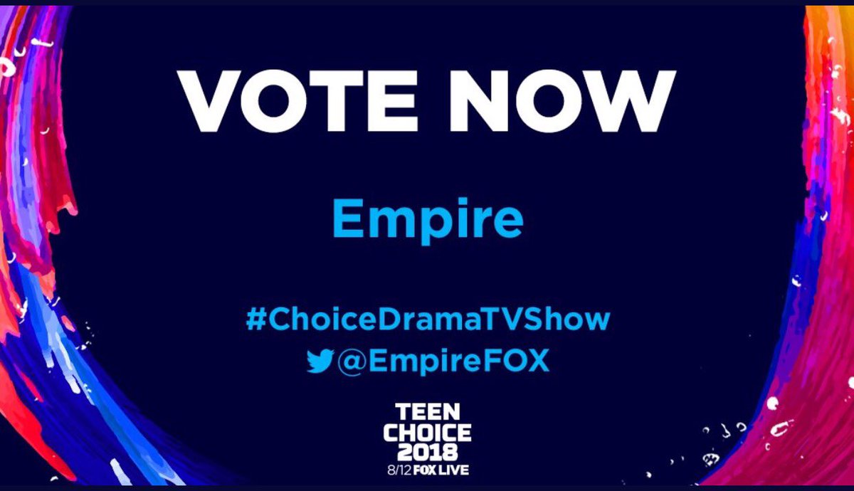 actorcclark777's tweet photo. Attention #EmpireFox fans !! VOTE for @EmpireFOX NOW for the @TeenChoiceFOX #ChoiceDramaTVShow and RETWEET !! #Empire https://t.co/vdvHePqHYQ