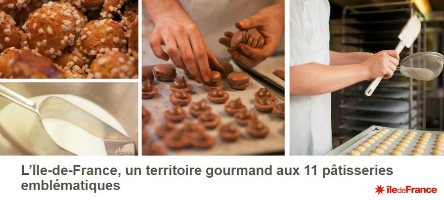 iledefrance's tweet photo. 🍰 Le #SalonPatisserieParis ouvre ses portes demain à Paris ! Tarte bourdaloue, Saint-Honoré, Savarin... Partez à la découverte des 11 pâtisseries emblématiques de l'@iledefrance avec le @CERVIAIDF 👉 https://t.co/lLhg5WoE6q https://t.co/QjJNktA5Te