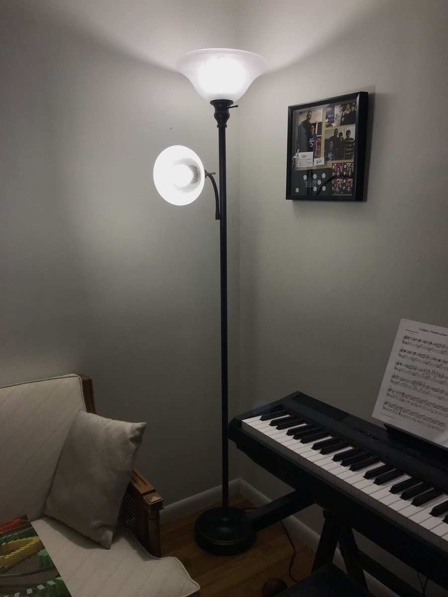 Hevesh5's tweet image. I’m really liking my new lamp for the office 😁💡 haha I’m so weird #lamps #movingcanbefun