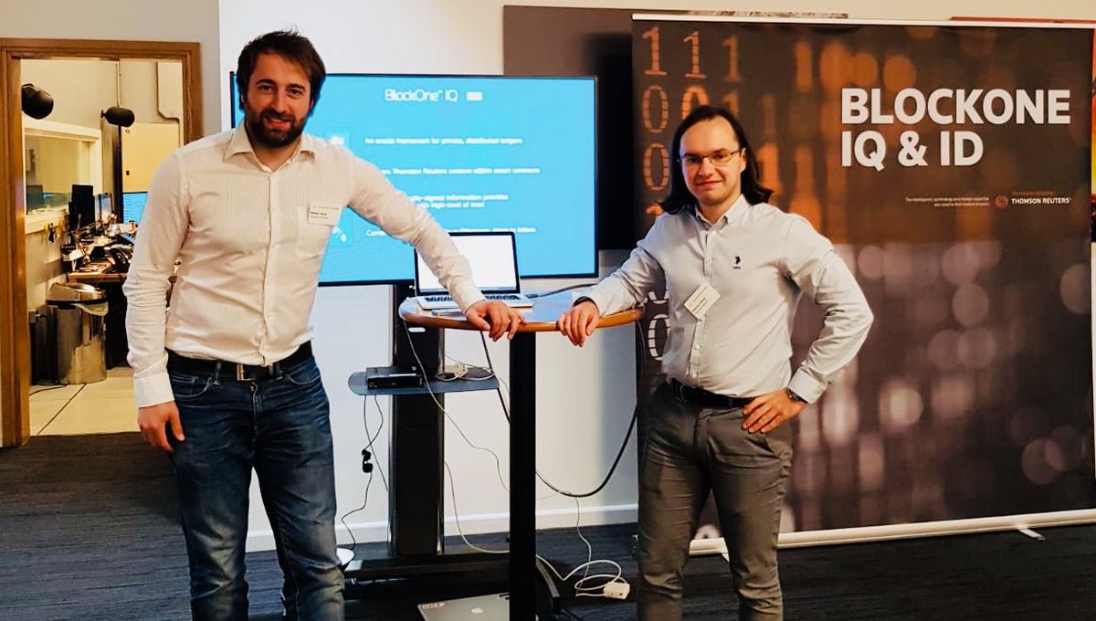 wojtekhejna's tweet photo. #TRDevelopers Running Innovation Booth for BlockoneIQ in TR Developers Day https://t.co/Qe88KXbXt2