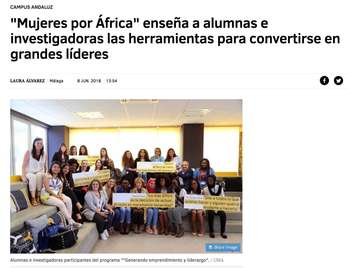 Os damos a conocer la Fundación #Mujeres por #África @MujeresxAfrica, con quien tuvimos el placer de colaborar hace unos días en #Málaga @InfoUMA @linkbyuma @thegreen_ray ¡Es esencial conocer las herramientas para luchar por tus metas! #LearnAfrica buff.ly/2t9MIFJ