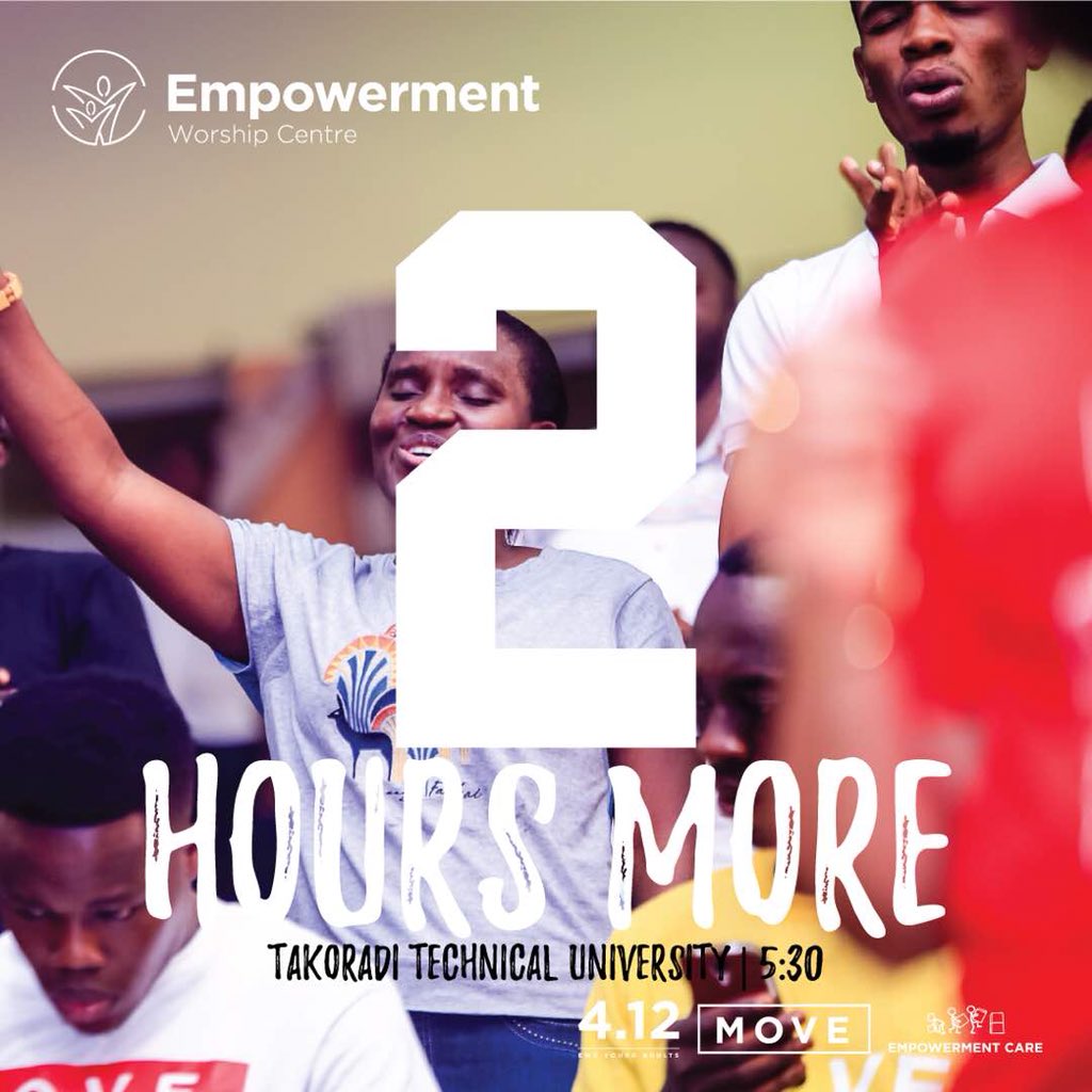 ewclife's tweet photo. 2 hours more to receive your healing and breakthrough. It’s the Takoradi Technical University Crusade. #MOVE2018 #Takoradi #MoveToSave #ewc https://t.co/wcwBrqiYkX