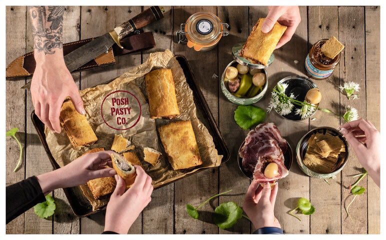 PoshPastyCo's tweet photo. Coming up next week 15th-24th June prepare yourself for National Picnic Week with Posh Pasty Co sausage rolls - available in vegetarian, vegan or pork flavours. We also do Posh picnic pasties &amp; small snack pies. https://t.co/qW9XQg5KHB