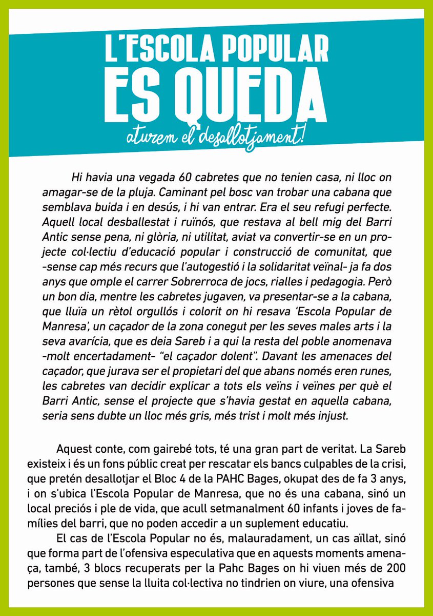 Escola Popular de Manresa tweet media