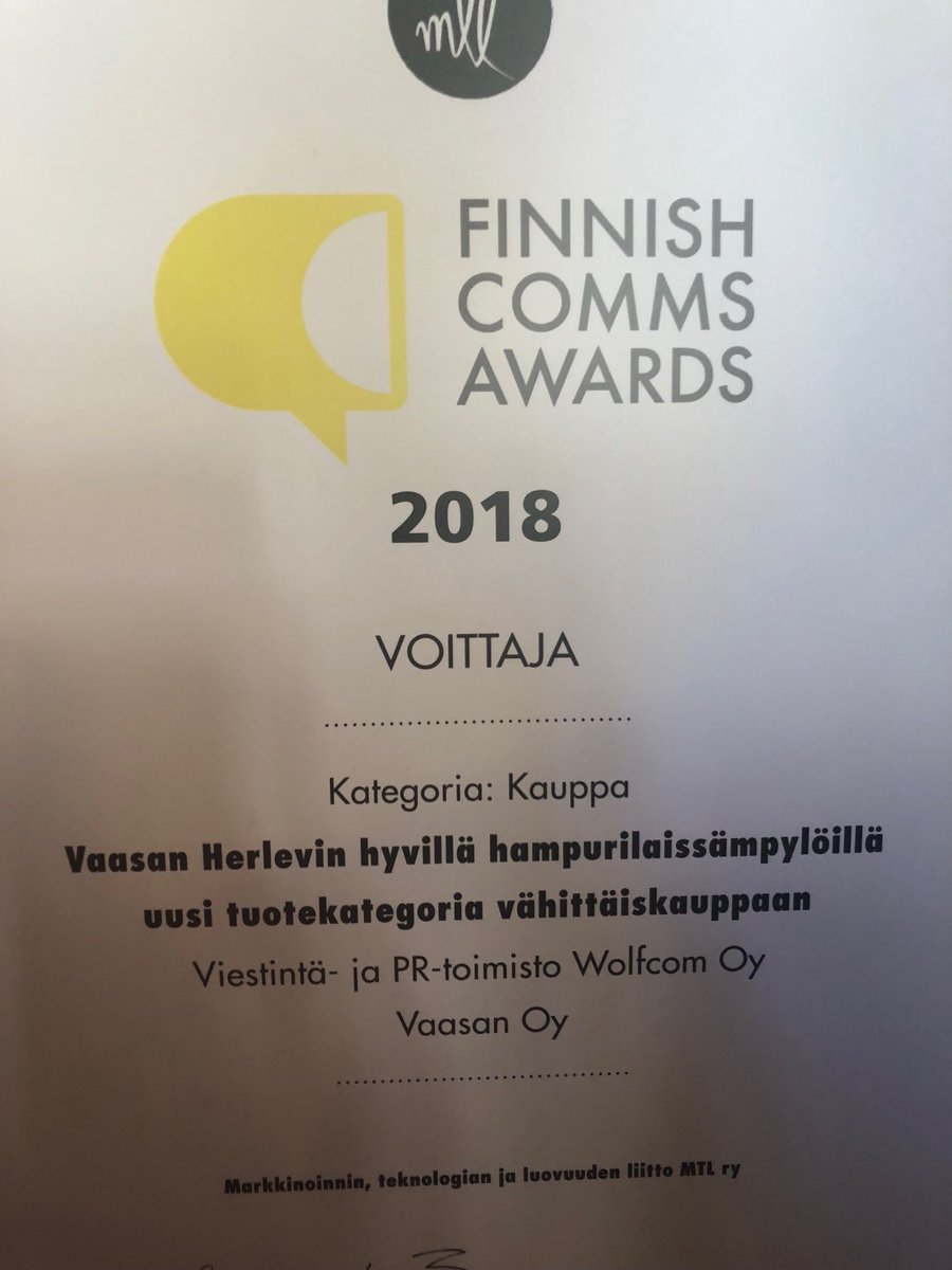 MinnaCousins's tweet photo. Kiitos @SamuelSorainen #wolfcom @VaasanSuomi #vaasansuomi #TheBrgr #minnat #vaasanvoima @TopChefAkseli https://t.co/6Oq9qYeeQV