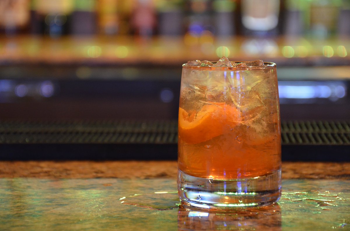 StepsLounge's tweet photo. Our hand-crafted Old Fashioned Cocktail made with Jim Beam Black 6-year triple aged bourbon, Lucky Bastard bitters and our home-made orange simple syrup. $3 off today only! It's National Bourbon Day! 
Plus $3 off any bourbon, or bourbon cocktail and our popular BBQ Beef Brisket! https://t.co/1PRZTBpBC3