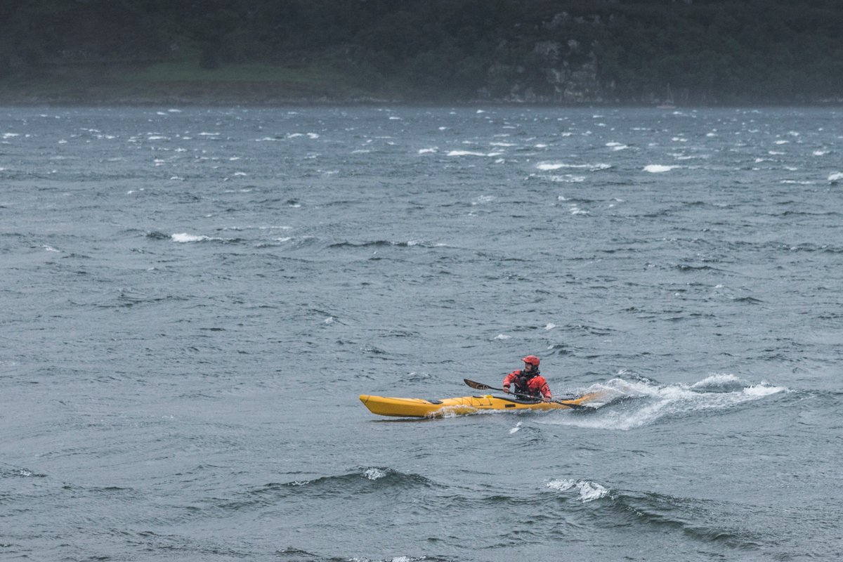Experiencing 'Trampoline' levels of wind with the onset of Storm Hector in Ullapool today. It made for a fun blast in our <a href="/phseakayaks/">P&H Sea Kayaks</a>  Delphin. 

#SeaKayak #StormHector #SeaKayakSummerIsles