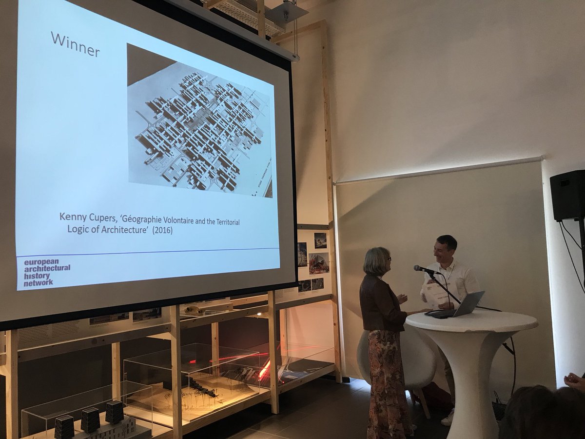 eahn_org's tweet photo. Aaaaaand.... the winner is Kenny Cupers with his article ‘Geographie Volontaire and the Territorial Logic of Architecture’ congratulations!! All articles are accessible open access here: https://t.co/LQFeGrUY1D #EAHN2018 @eahn_journal https://t.co/4fcXgEBbhW
