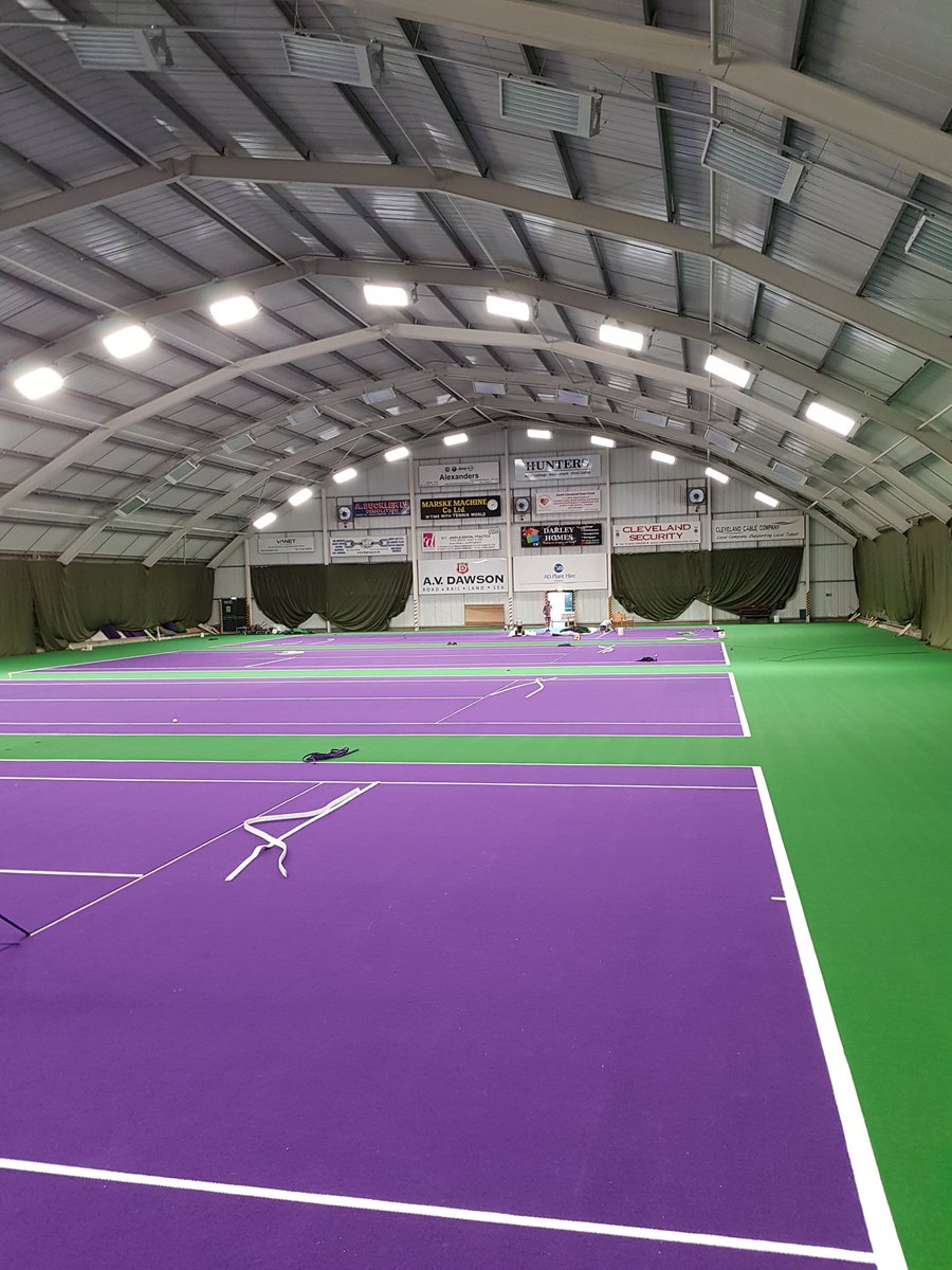 What a transformation from last week. Tennis World new indoor courts very nearly ready for play !! #opensoon #progress