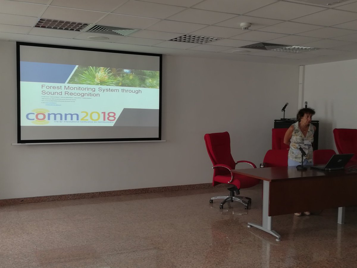 beiaconsult's tweet photo. Beia is presenting at comm2018! The 12th International Conference on Communications is a great experience! :) @GeorgeSuciuG #imageprocessing #eHealth #HRmonitoring #forestmonitoring #seaforest #signalprocessing #speech2process @caarmenvioleta @ElenaOlteanuu https://t.co/2igY60pcjE