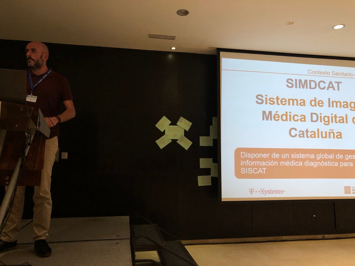 clparrac's tweet photo. @CGALLEGO con Xavier Arranz de @TSystems_Iberia presentan la experiencia de integración de #imagenmedica en #Cataluña #JISA2018 @SEISeSalud https://t.co/BwMxZzl7yZ