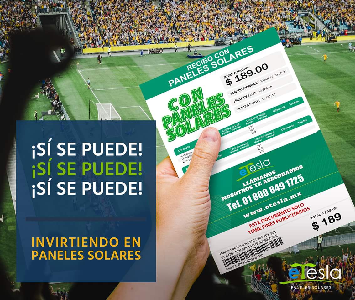 eteslasolar's tweet photo. Ahorrar hasta un 99% en tu recibo de luz ¡Es posible! 

👉 Contáctanos https://t.co/P6ytD3aJyE https://t.co/bKXd7Mnne0