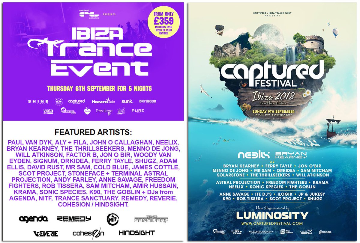 TRANCEMISSIONDE's tweet photo. #TranceFamily #ITE18
If you're planning to go to #Ibiza this summer and if you love #Trance, try to be there from 06.-11.09.2018 - cause then it's time for the #IbizaTranceEvent including #CapturedFestival and 9 other great events! 😍
Info & Tickets:
https://t.co/yzk6yhpdSI https://t.co/s8fGPgHGtZ