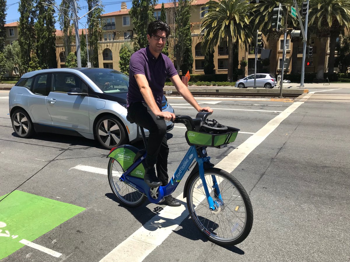 Dockless Ford GoBikes hit North San Jose.  Easy to use with Ford GoBike app